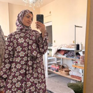 Menekşe Viskon Pamuklu Namaz Elbisesi